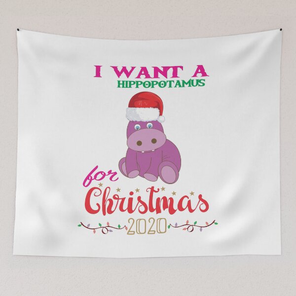 Item preview, I Want A Hippopotamus For Christmas Xmas Hippo designed and sold by shinoshop.