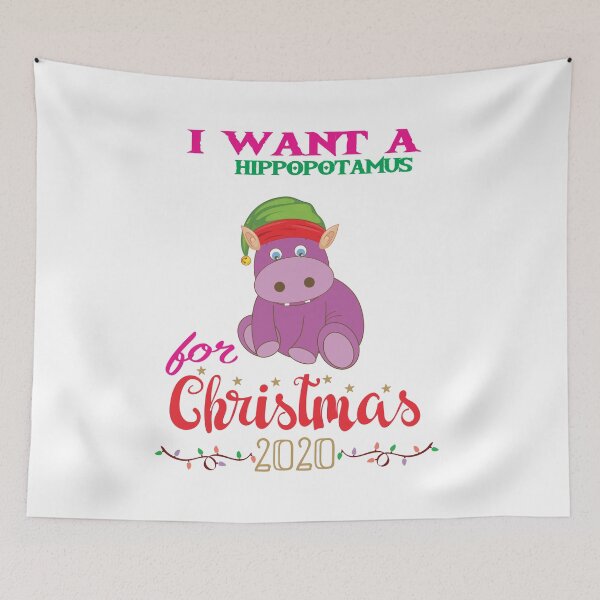 Item preview, I Want A Hippopotamus For Christmas Xmas Hippo, hippo the elf designed and sold by shinoshop.