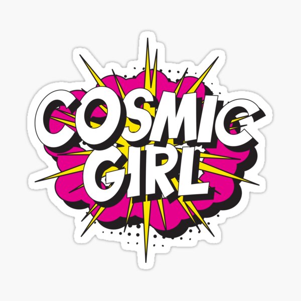 COSMIC GIRL in retro pop art style Sticker