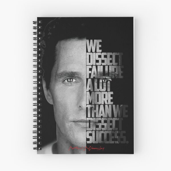 Item preview, Black and white Matthew McConaughey quote. designed and sold by Enea Kelo.