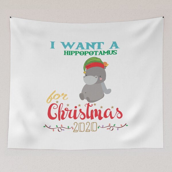 Item preview, I Want A Hippopotamus For Christmas Xmas Hippo, hippo the elf designed and sold by shinoshop.