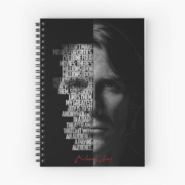 Item preview, Black and white  Michael Bay quote. designed and sold by Enea Kelo.