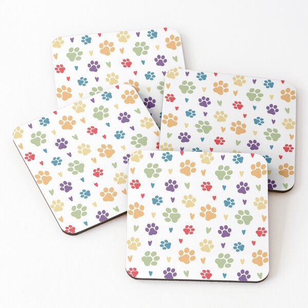 Item preview, Rainbow Dog Paws Pattern designed and sold by doodella.