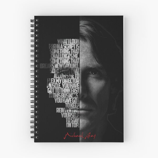 Item preview, Black and white  Michael Bay quote. designed and sold by Enea Kelo.
