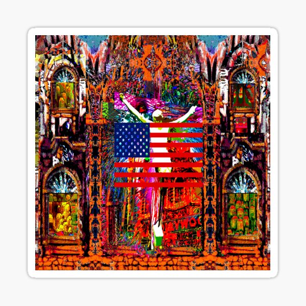 CATHEDRAL of the STAR-SPANGLED HOLLYWOOD SAVIOR: 21st Century Faux Noise Sticker