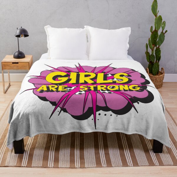 Item preview, GIRLS ARE STRONG in retro pop art style designed and sold by acidmit.