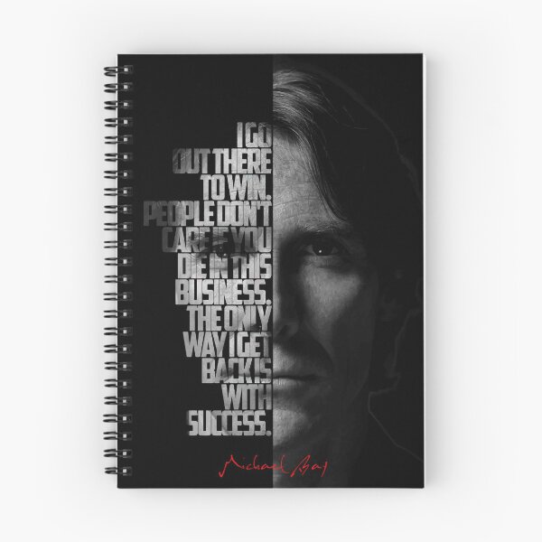 Item preview, Black and white  Michael Bay quote. designed and sold by Enea Kelo.