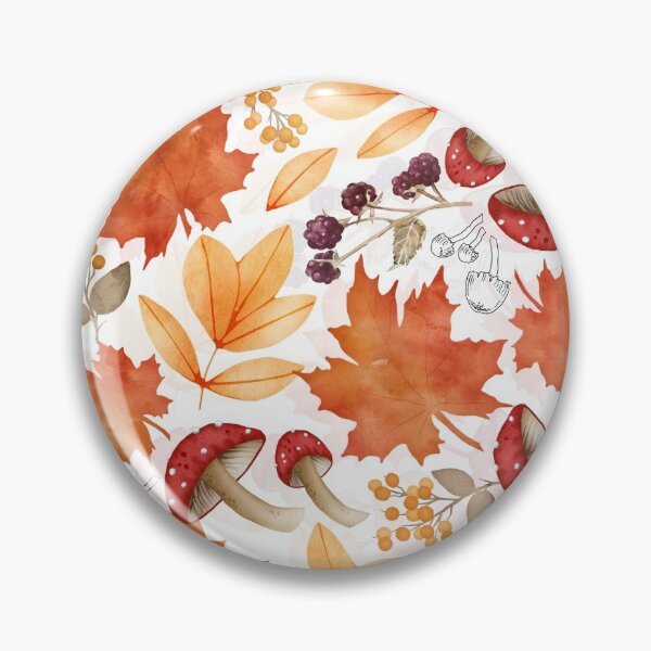 Item preview, Autumn leaves and mushrooms designed and sold by adenaJ.