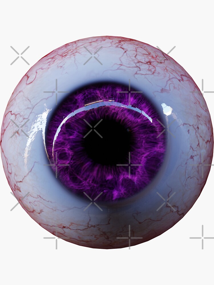 Realistic Purple Eyeball 3D Art Sticker for Sale by aydn-tee