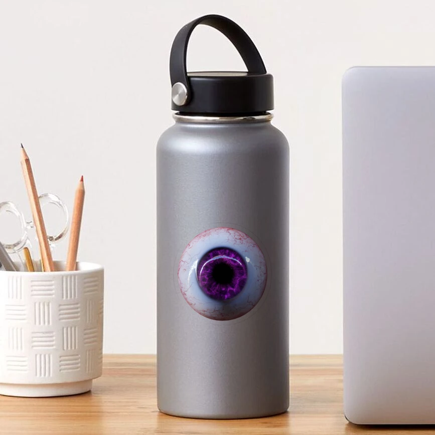 Realistic Purple Eyeball 3D Art Sticker for Sale by aydn-tee