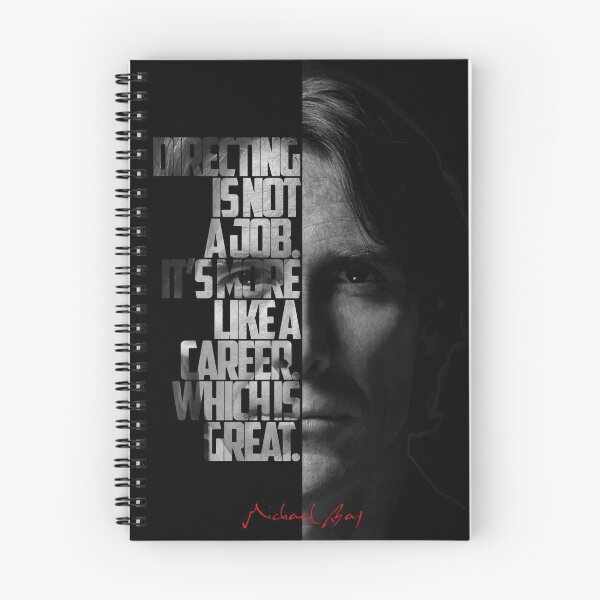 Item preview, Black and white  Michael Bay quote. designed and sold by Enea Kelo.