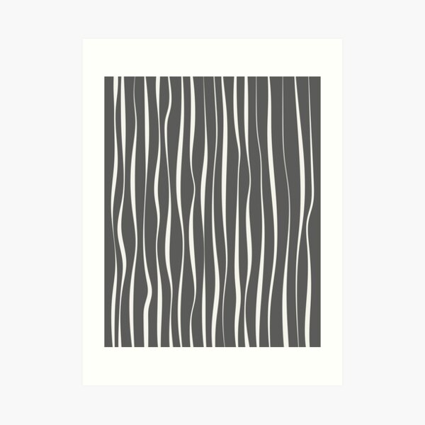Abstract Minimal Wavy Lines Art Print