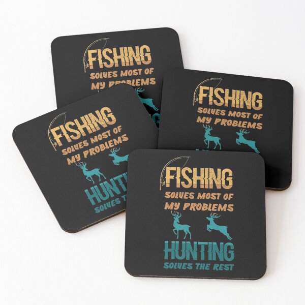 Item preview, Fishing Solves Most of My Problems Hunting the Rest Funny Fishing and Hunting Gifts designed and sold by e-z4k.