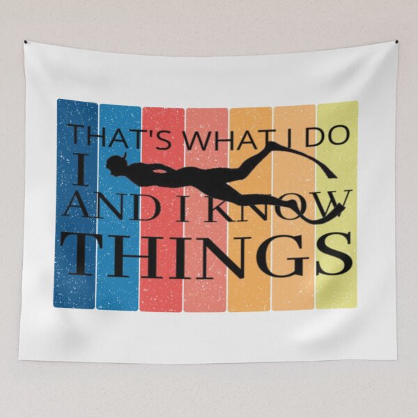 Item preview, Vintage Retro Thats What I Do I Snorkel Dive and I Know Things funny designed and sold by loveoceanair.