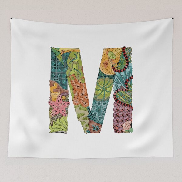 Item preview, M Zentangle Monogram designed and sold by Robin Liefeld.
