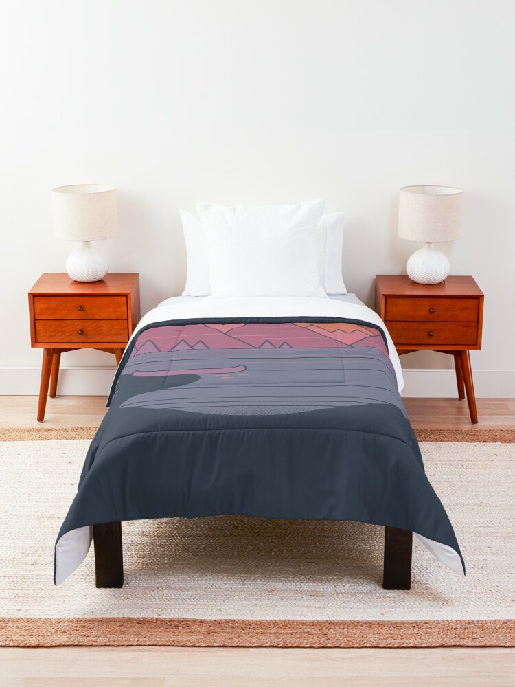 Thumbnail 2 of 5, Comforter, The Mountains Are Calling designed and sold by thepapercrane.