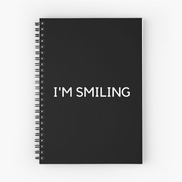Item preview, I'm Smiling White (Black Background) designed and sold by JessyDesigns.