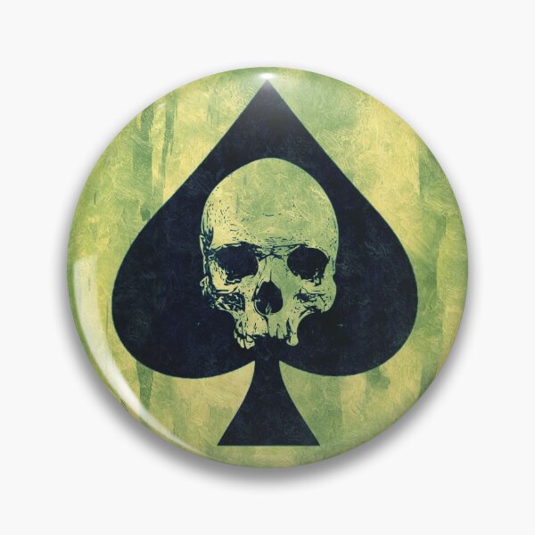 Item preview, Skull Green Ace of Spades Morale Collectable Airsoft - Airsoft Loadout Design designed and sold by AirsoftBD.