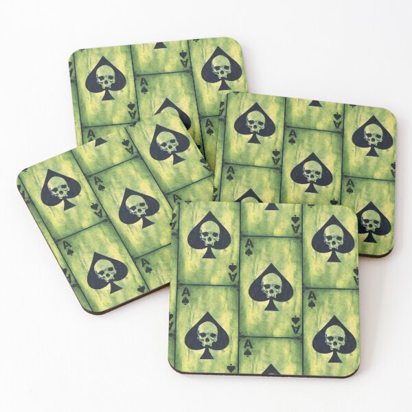 Item preview, Skull Green Ace of Spades Morale Collectable Airsoft - Airsoft Loadout Design designed and sold by AirsoftBD.