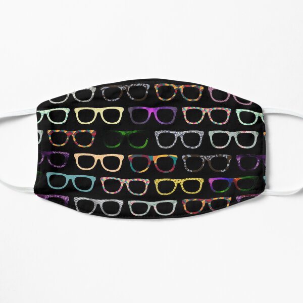 Retro Glasses Hipster Pattern Mask