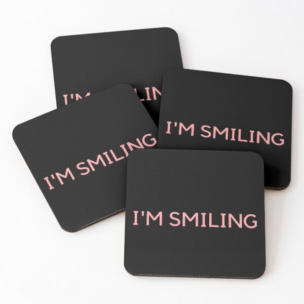 Item preview, I'm Smiling Pink (Black Background) designed and sold by JessyDesigns.