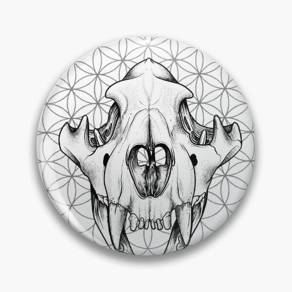 Item preview, Tiger skull designed and sold by lazydogarts.