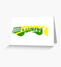 DEFUNCT - SUPER SONICS Greeting Card