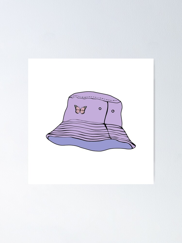 purple butterfly bucket hat