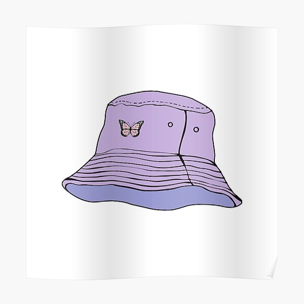Butterfly Bucket Hat Poster By Animallover Redbubble - get it for free roblox butterfly hat in 2020 roblox how to get hats