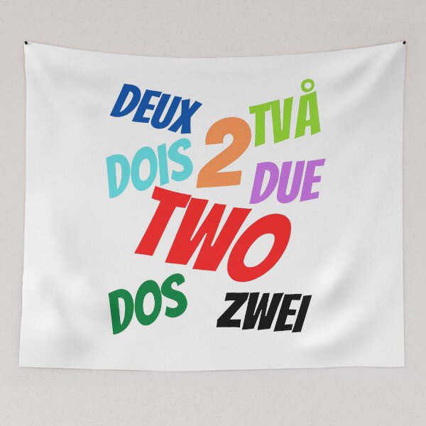 Item preview, The Number 2  in multiple languages designed and sold by ajtechdesigns.