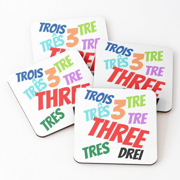 Item preview, The Number 3  in multiple languages designed and sold by ajtechdesigns.