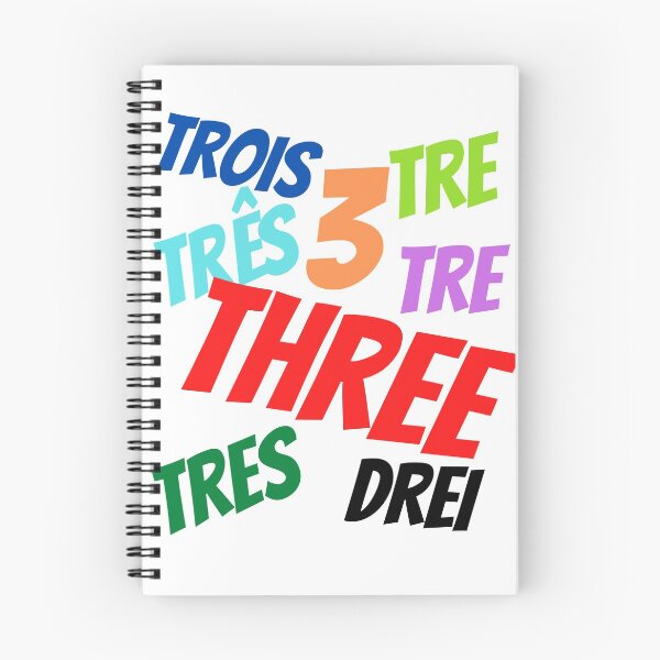 Item preview, The Number 3  in multiple languages designed and sold by ajtechdesigns.