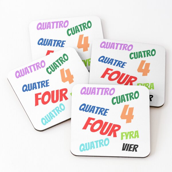 Item preview,  The Number 4  in multiple languages designed and sold by ajtechdesigns.