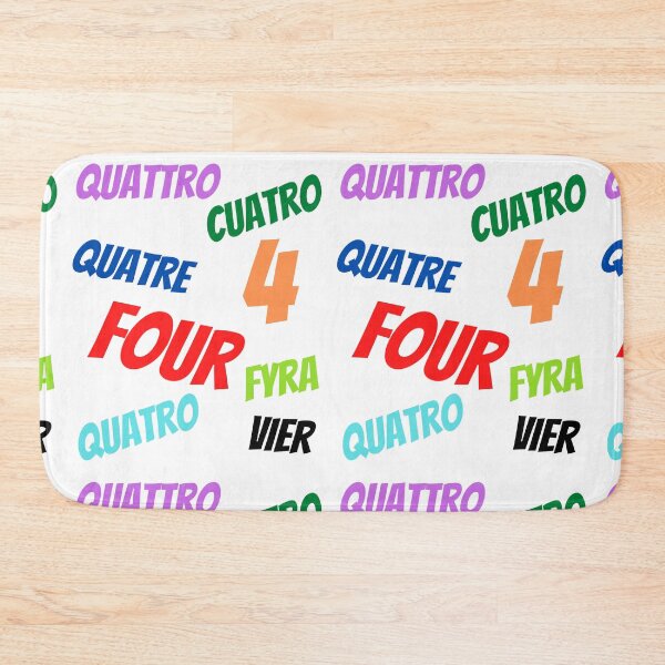 Item preview,  The Number 4  in multiple languages designed and sold by ajtechdesigns.