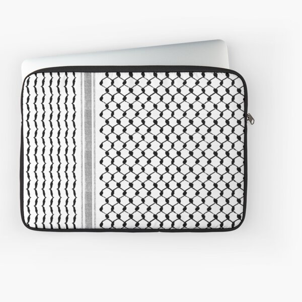 Vista previa del artículo con la obra «Patrón popular palestino Hatta Kufiya #2-Negro, diseño tradicional árabe palestino Keffiyeh», diseñado y vendido por QualiTshirt.