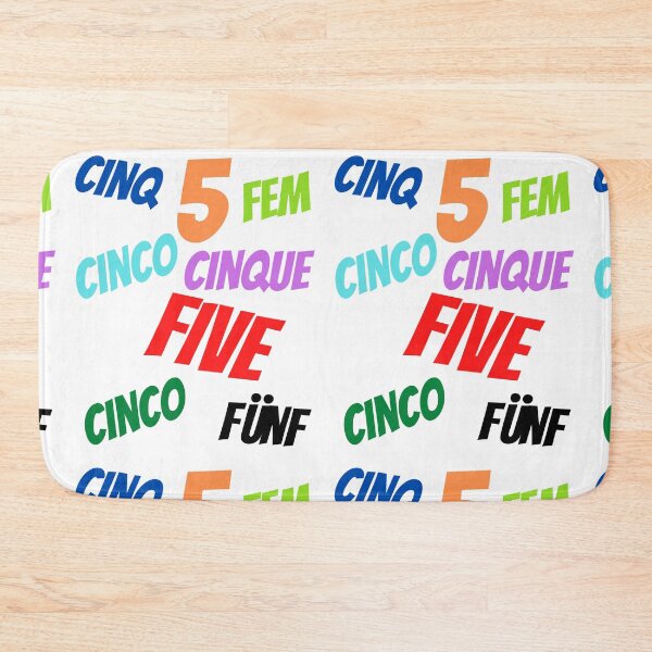 Item preview, The Number 5  in multiple languages designed and sold by ajtechdesigns.
