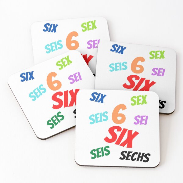 Item preview, The Number 6  in multiple languages designed and sold by ajtechdesigns.