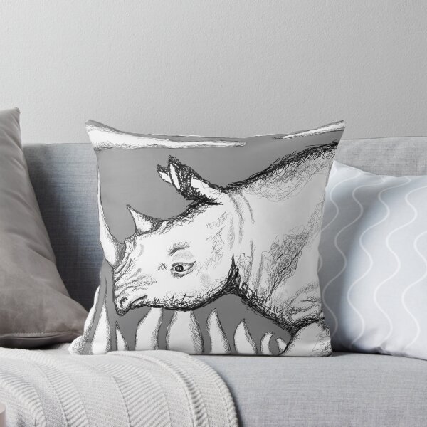 Item preview, Rhino Black and White designed and sold by AnnasDigitalArt.