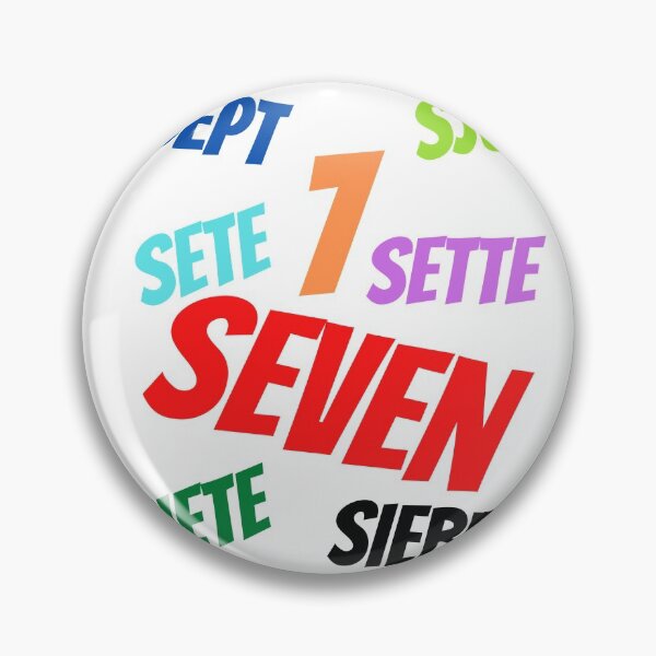 Item preview, The Number 7  in multiple languages designed and sold by ajtechdesigns.