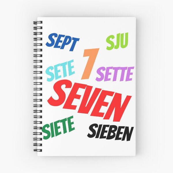 Item preview, The Number 7  in multiple languages designed and sold by ajtechdesigns.