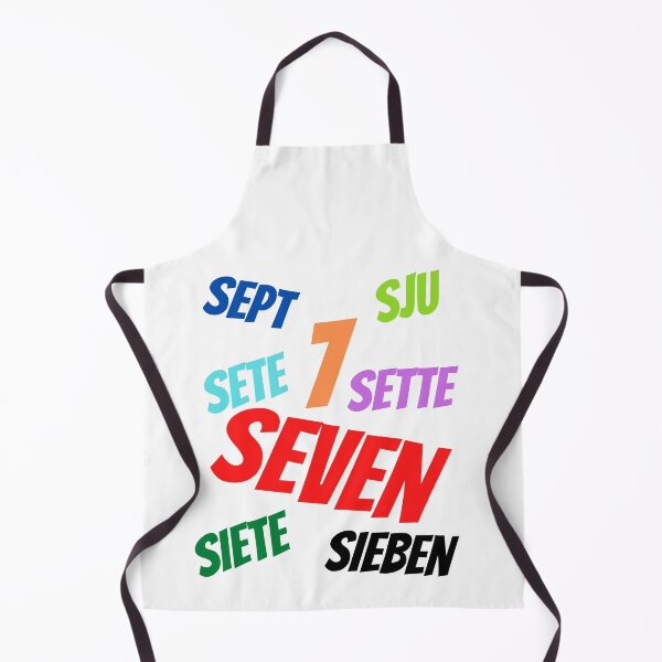 Item preview, The Number 7  in multiple languages designed and sold by ajtechdesigns.