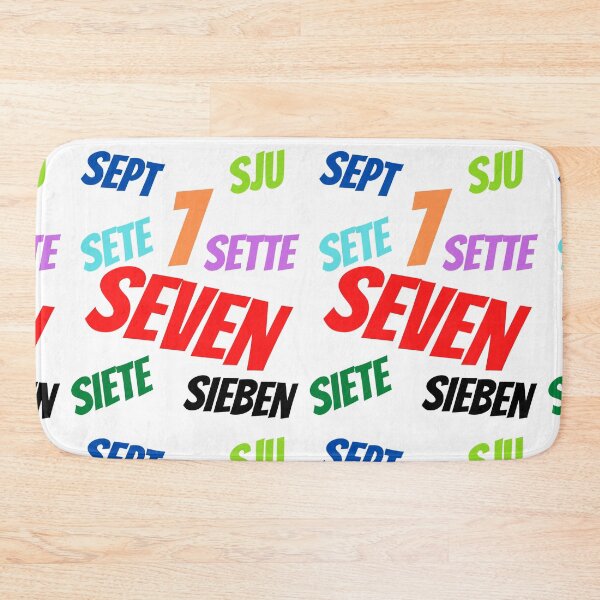 Item preview, The Number 7  in multiple languages designed and sold by ajtechdesigns.