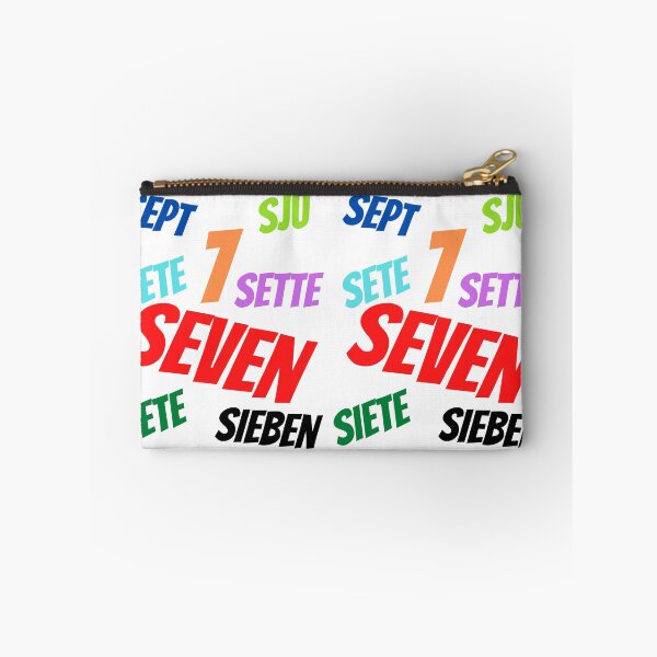 Item preview, The Number 7  in multiple languages designed and sold by ajtechdesigns.