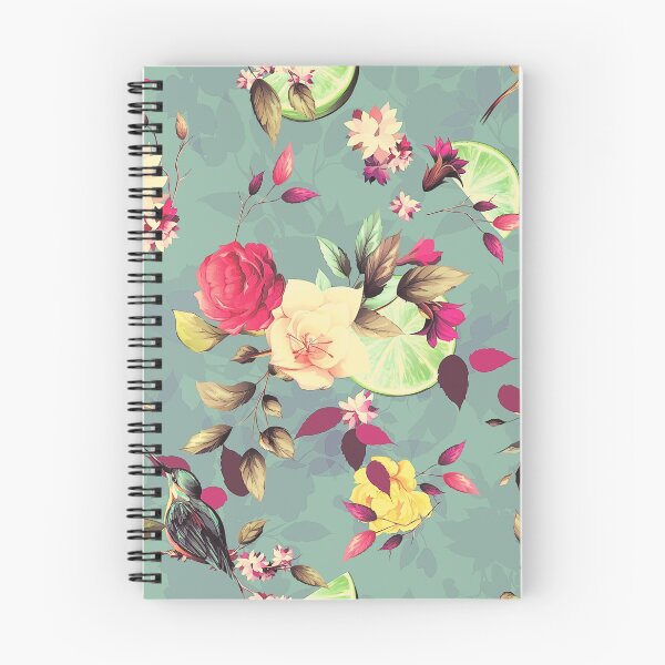 Item preview, Background pattern with abstract flowers, peony, halcyon bird, designed and sold by StylePrints.