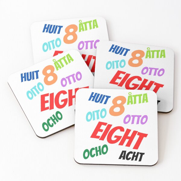 Item preview, The Number 8  in multiple languages designed and sold by ajtechdesigns.