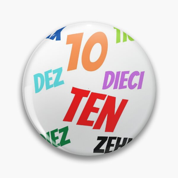 Item preview, The Number 10  in multiple languages designed and sold by ajtechdesigns.