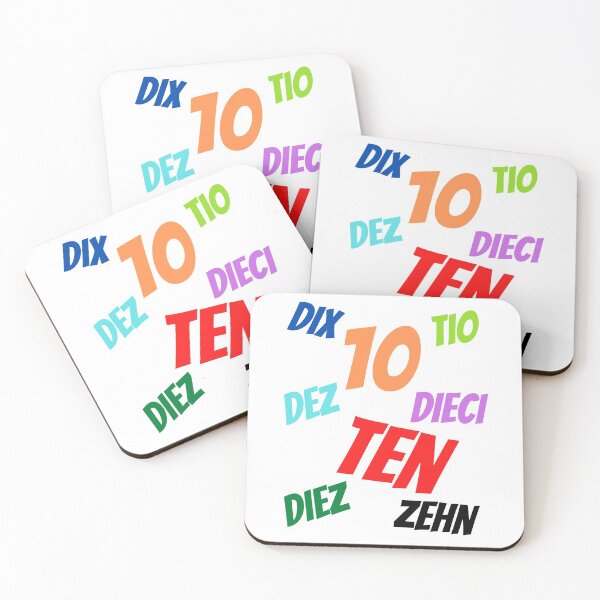 Item preview, The Number 10  in multiple languages designed and sold by ajtechdesigns.