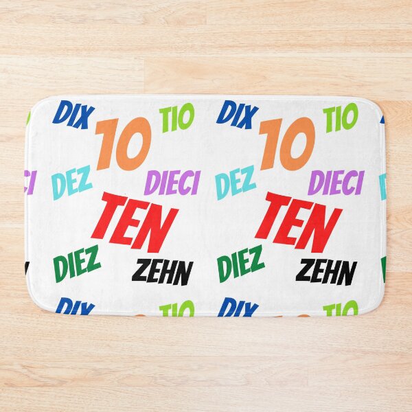 Item preview, The Number 10  in multiple languages designed and sold by ajtechdesigns.