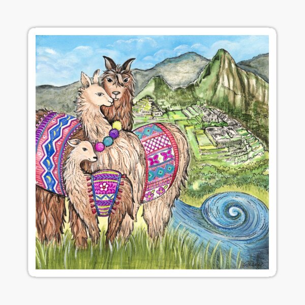 LLamas Of Machu Picchu Sticker