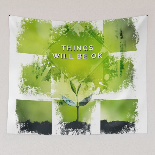 Item preview, Things will be ok-white background designed and sold by Rockergandalf.